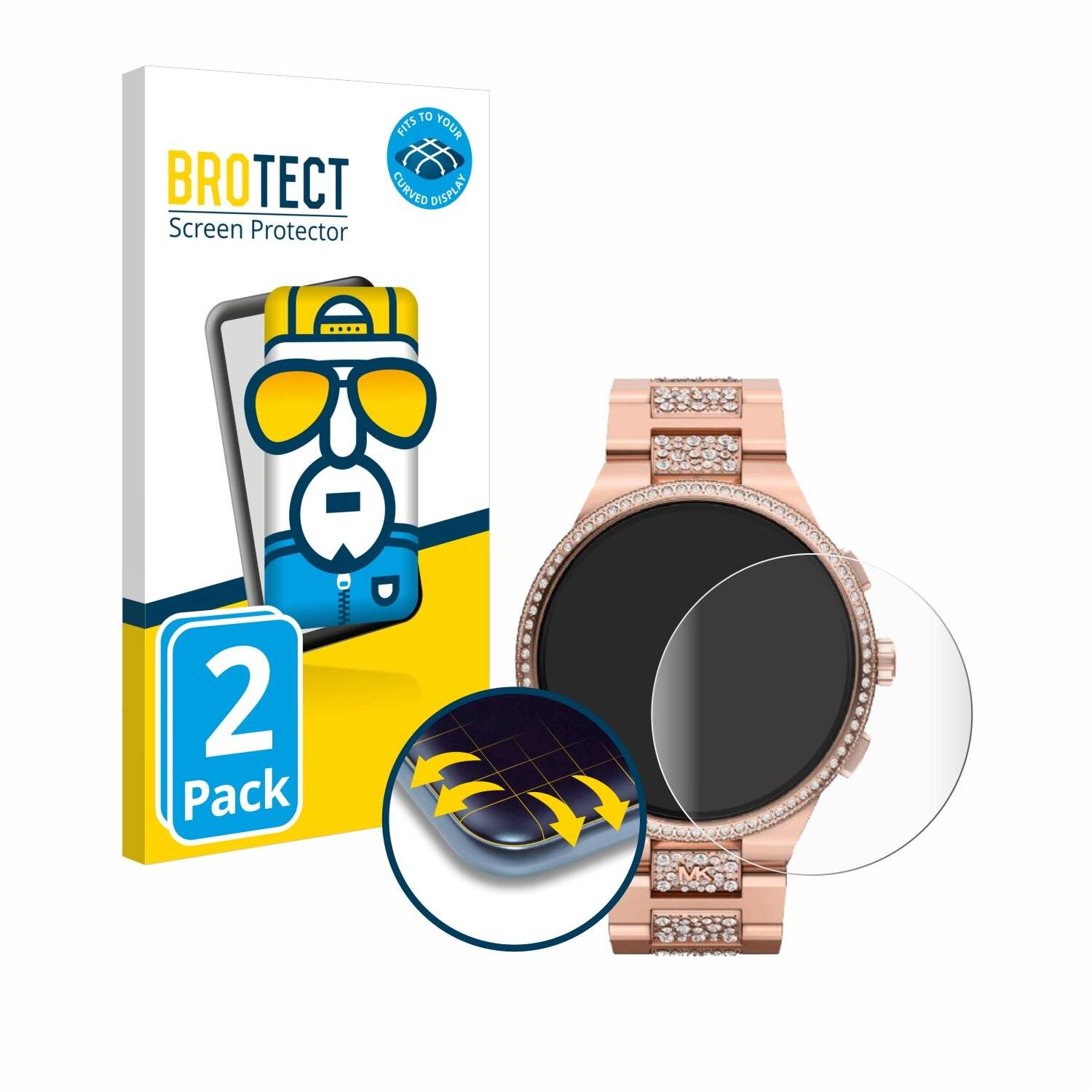 2x BROTECT Flex Full-Screen Folie für Michael Kors Camille Gen 6
