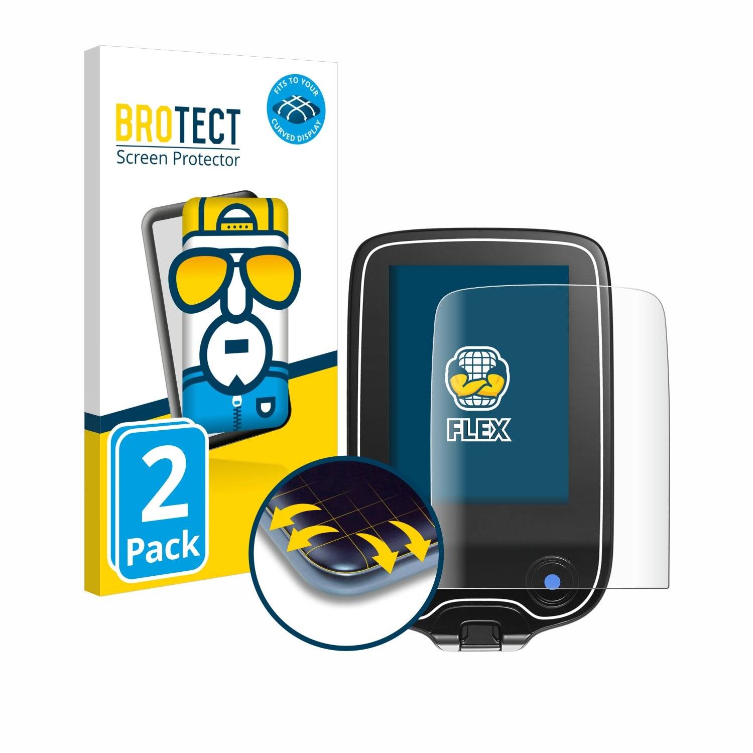2x BROTECT Flex Full-Screen Folie für Freestyle Libre