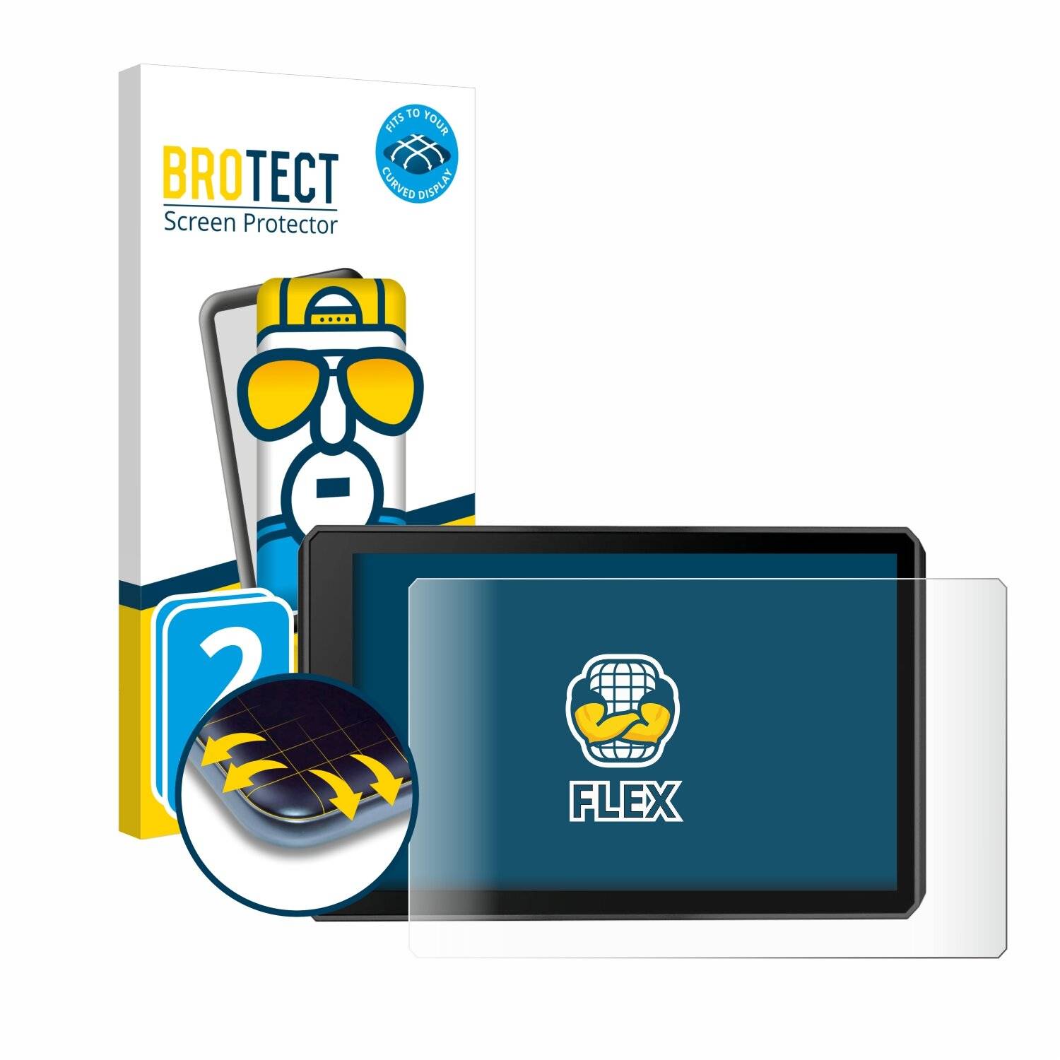 2x BROTECT Flex Full-Screen Folie für Garmin zumo