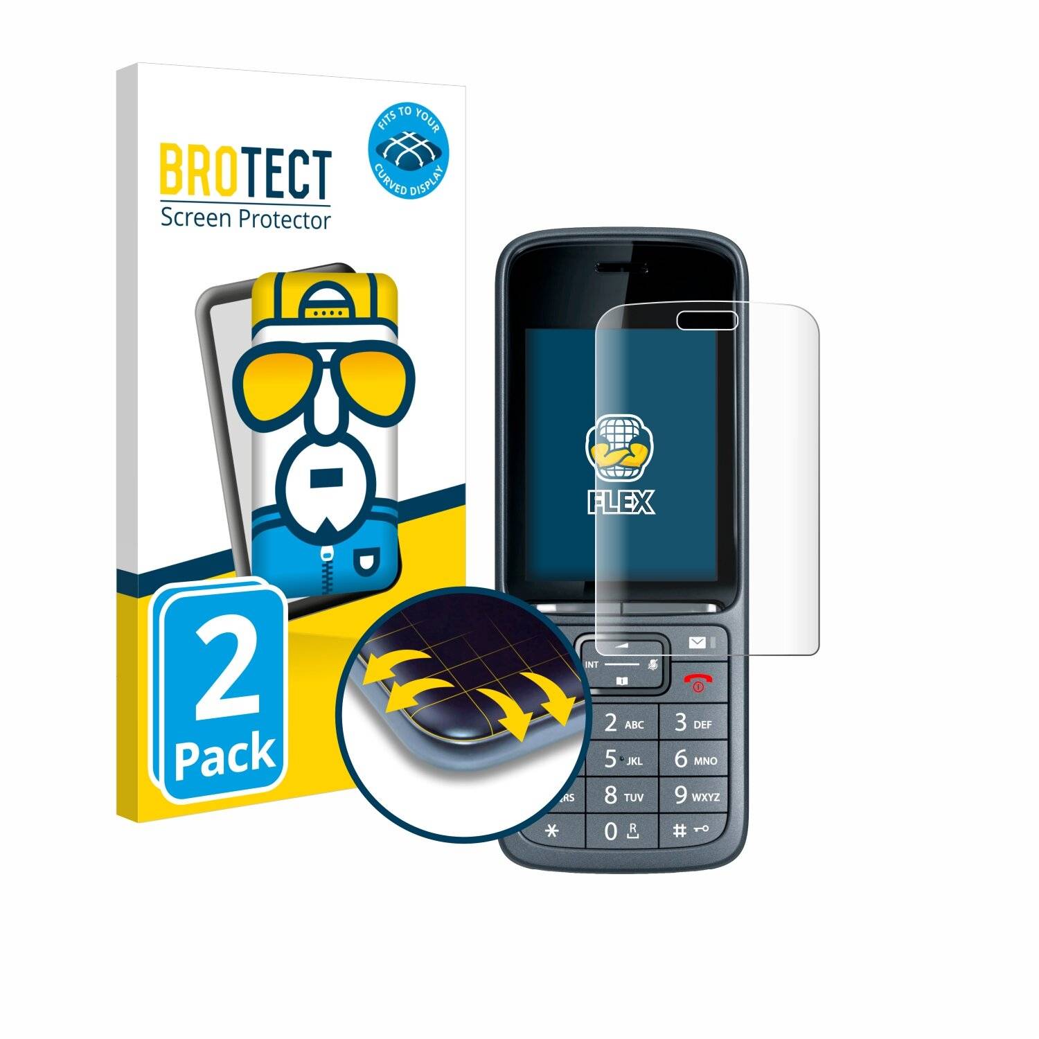 2x BROTECT Flex Full-Screen Folie für Gigaset SL800H