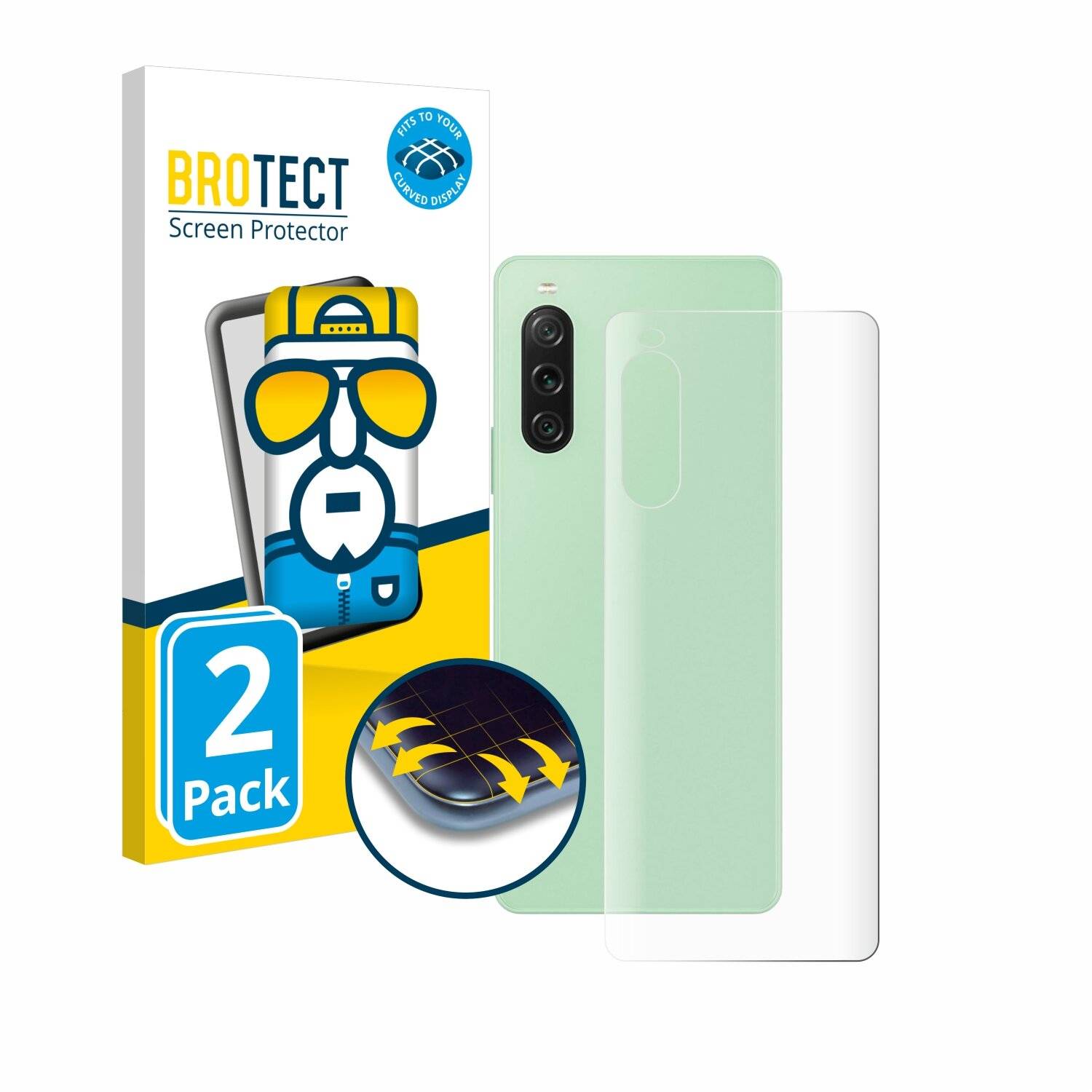 2x BROTECT Flex Full-Screen Folie für Sony Xperia 10 V