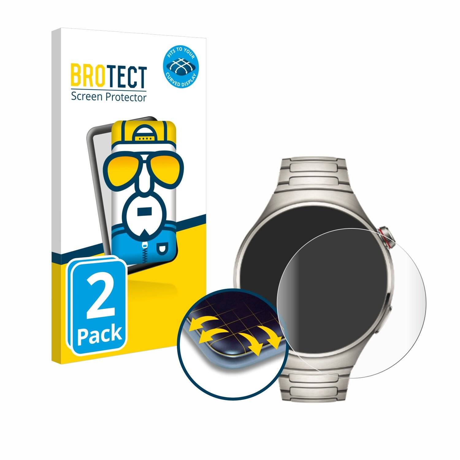 2x BROTECT Flex Full-Screen Folie für Huawei Watch 4