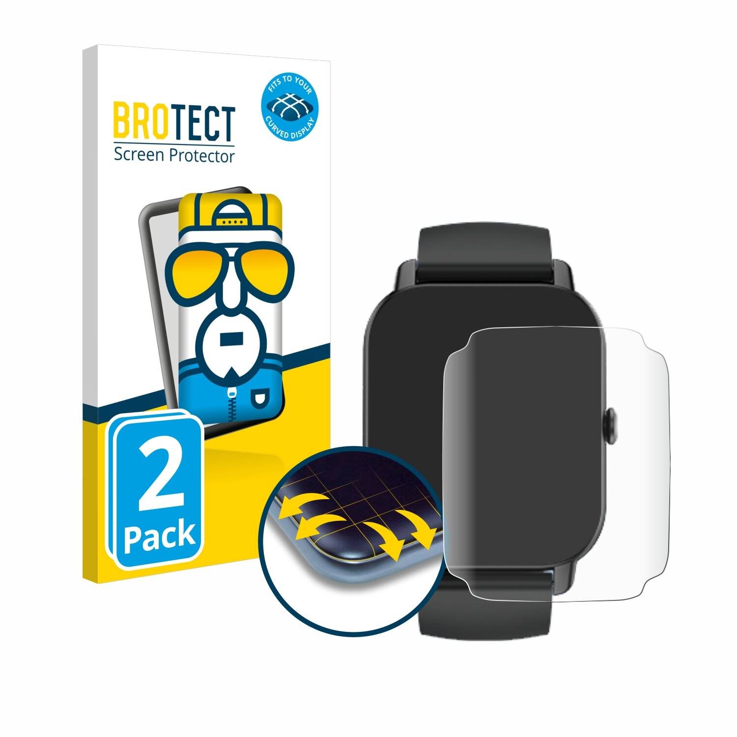 2x BROTECT Flex Full-Screen Folie für Aptkdoe P66D