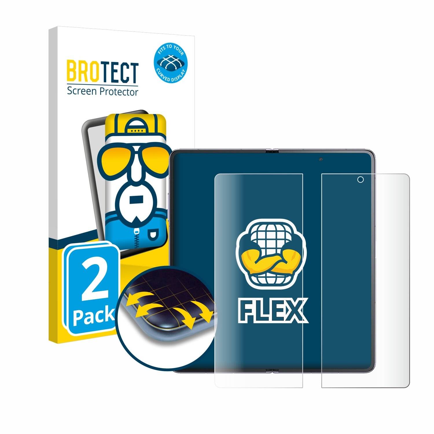 2x BROTECT Flex Full-Screen Folie für Honor Magic V2 (Inneres