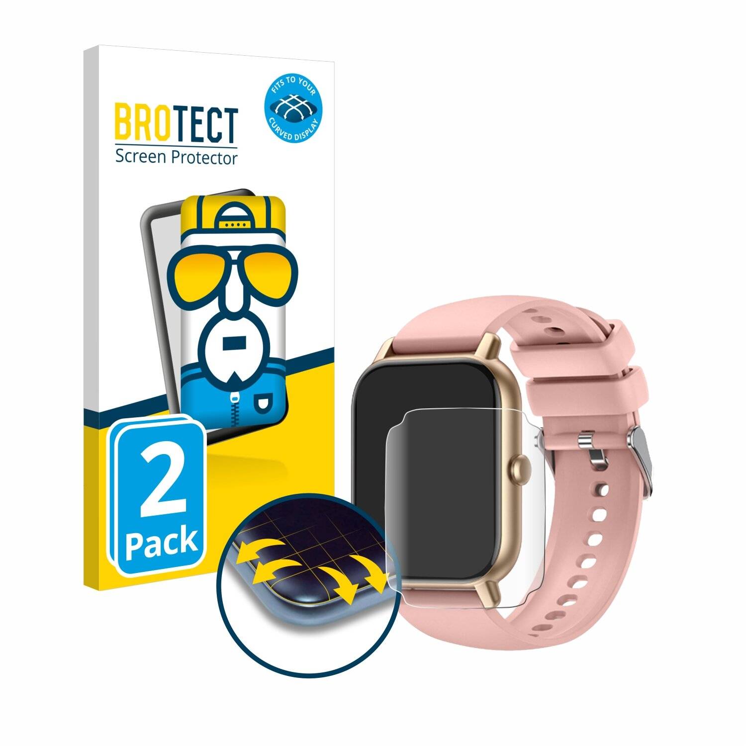 2x BROTECT Flex Full-Screen Folie für Nerunsa P66