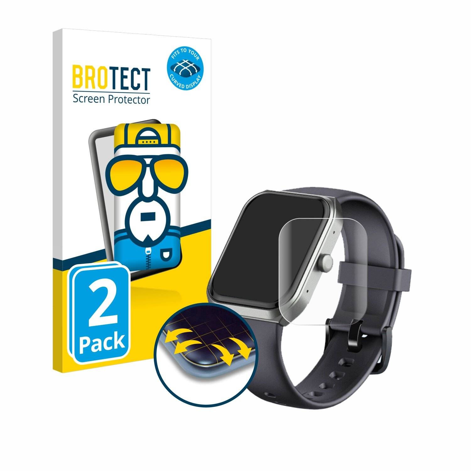 2x BROTECT Flex Full-Screen Folie für TUYOMA LW76