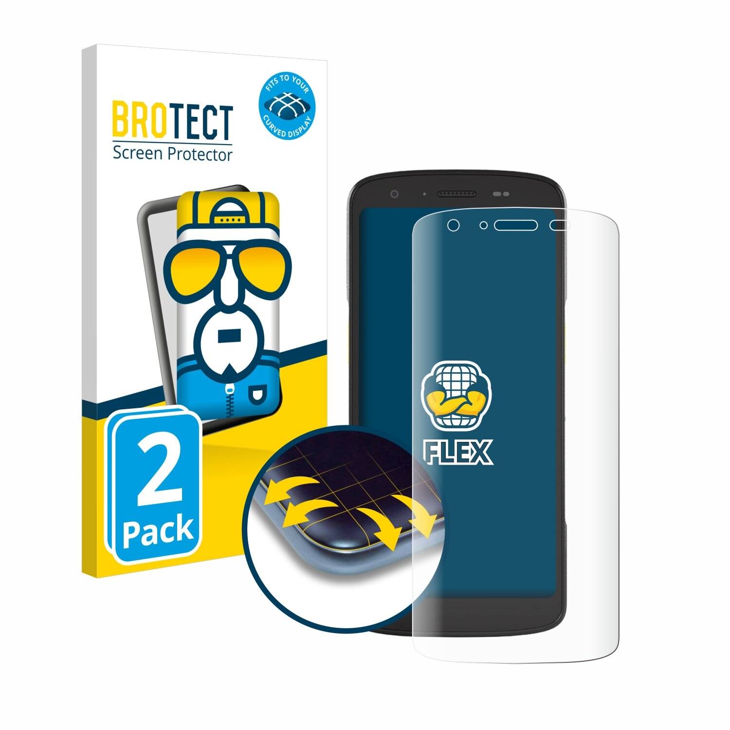 2x BROTECT Flex Full-Screen Folie für Zebra
