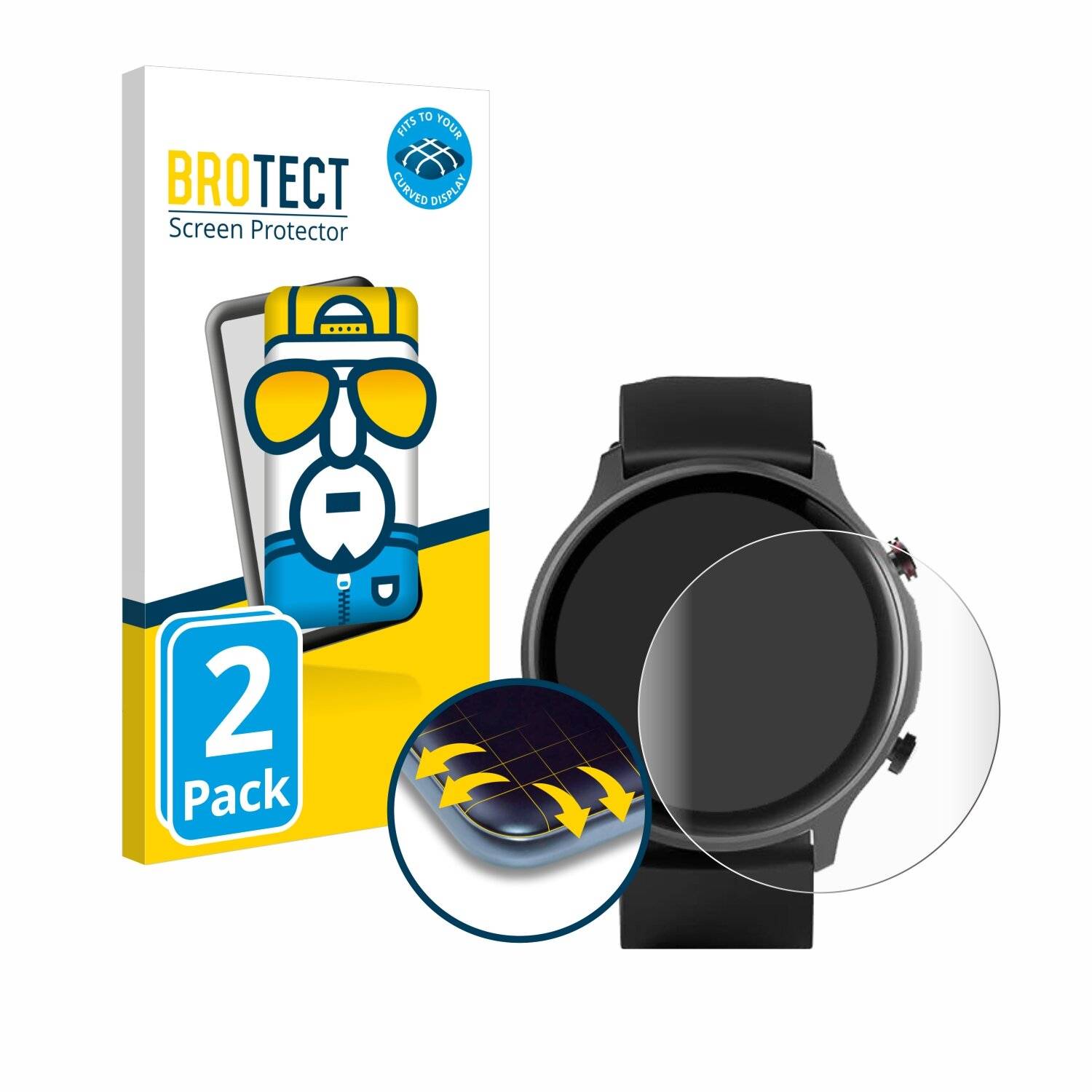 2x BROTECT Flex Full-Screen Folie für Hama Fit Watch