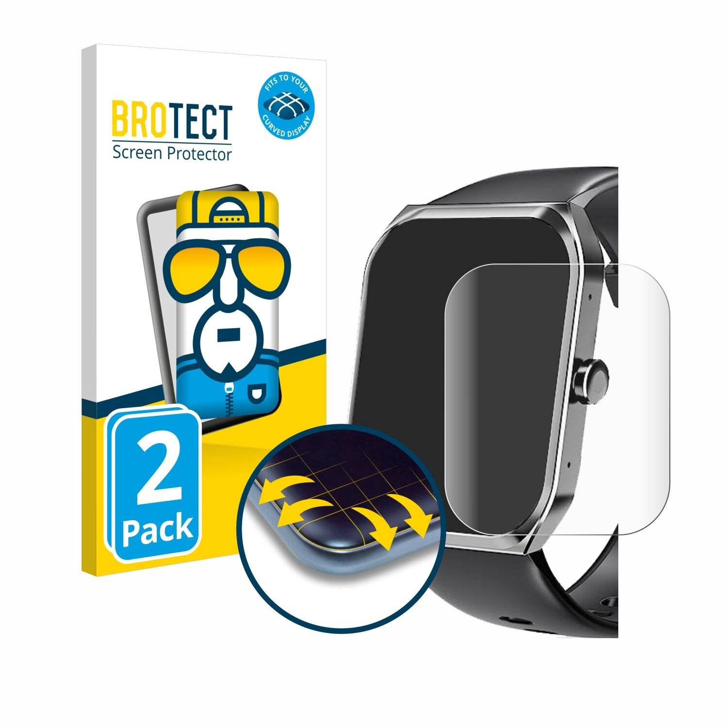 2x BROTECT Flex Full-Screen Folie für Pasonomi