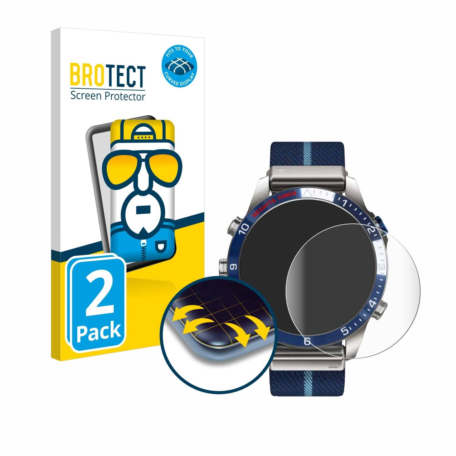 2x BROTECT Flex Full-Screen Folie für Garmin Marq Captain (Gen