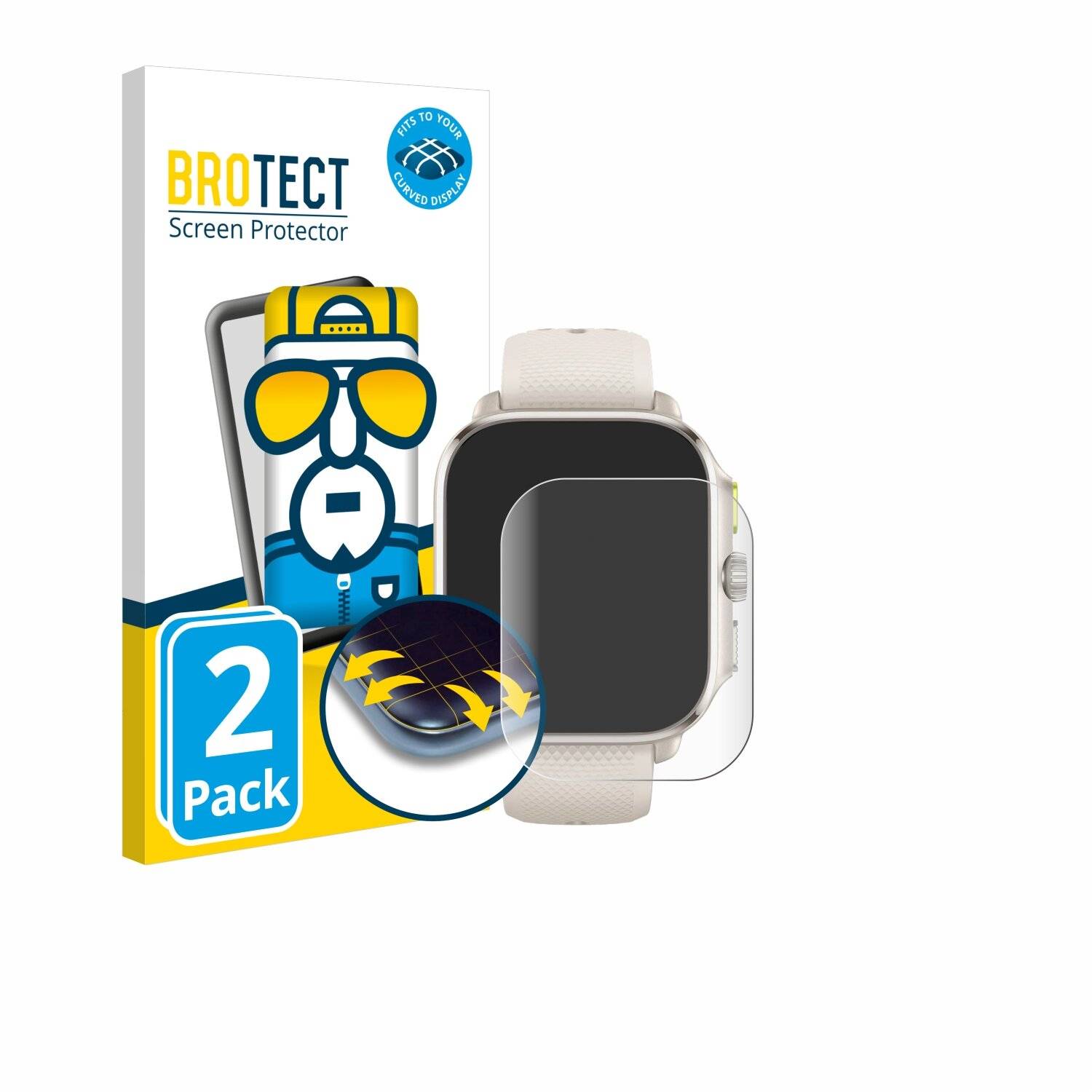 2x BROTECT Flex Full-Screen Folie für Huami Amazfit Cheetah