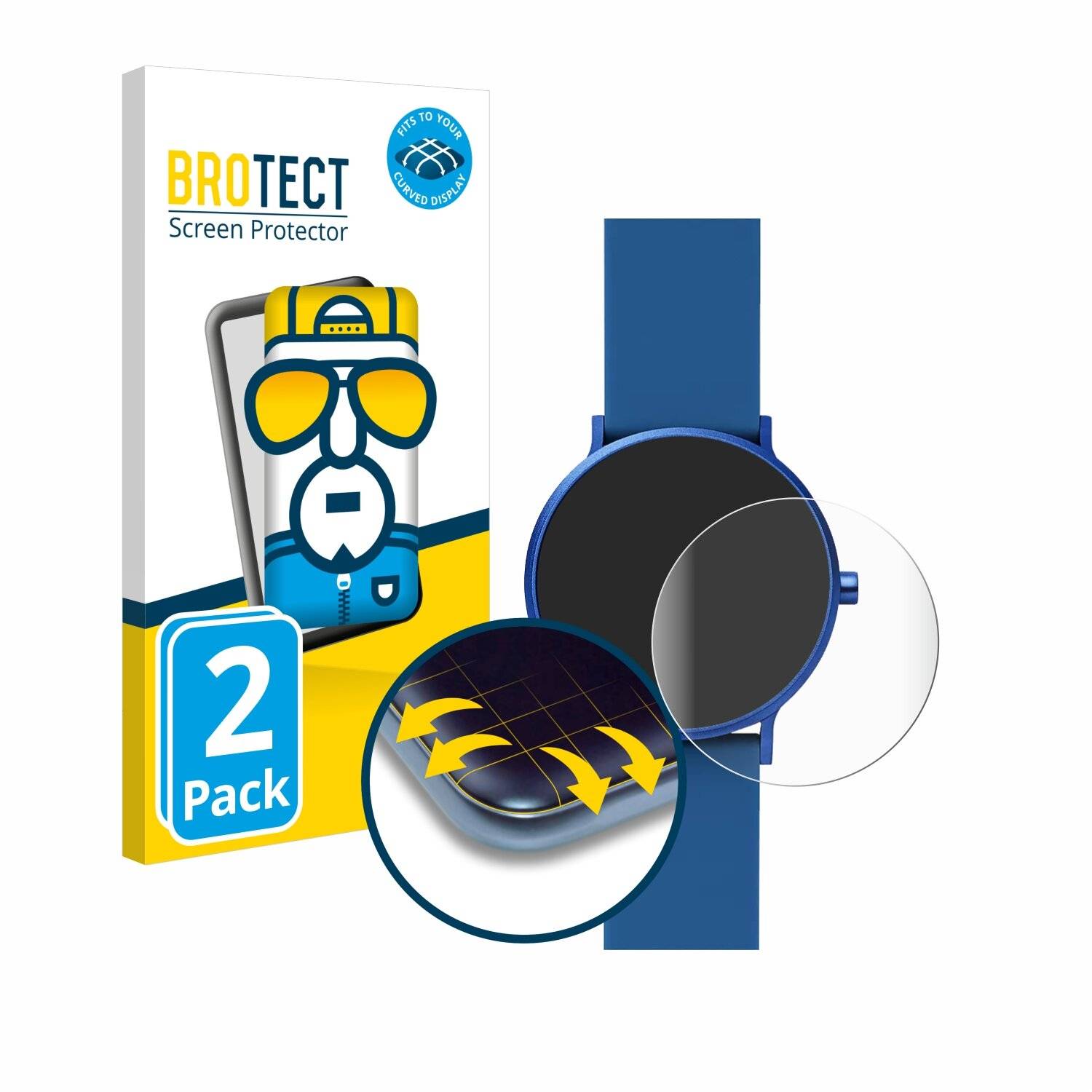 2x BROTECT Flex Full-Screen Folie für Skagen Aaren