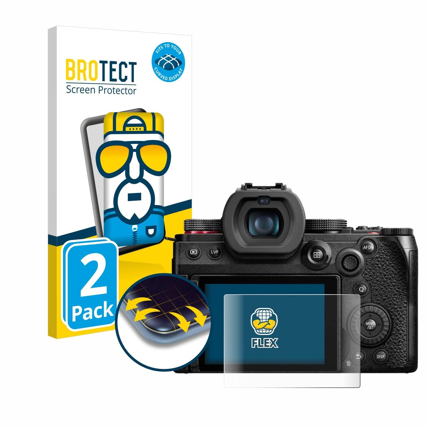2x BROTECT Flex Full-Screen Folie für Panasonic Lumix DC-G9