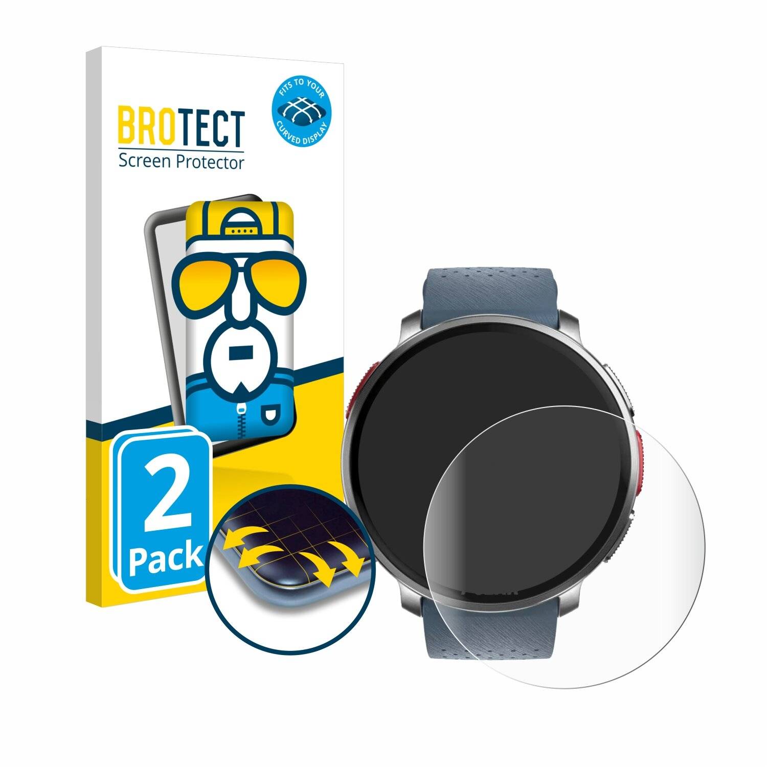 2x BROTECT Flex Full-Screen Folie für Polar Vantage