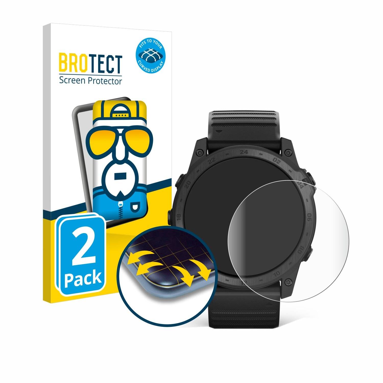 2x BROTECT Flex Full-Screen Folie für Garmin Tactix 7