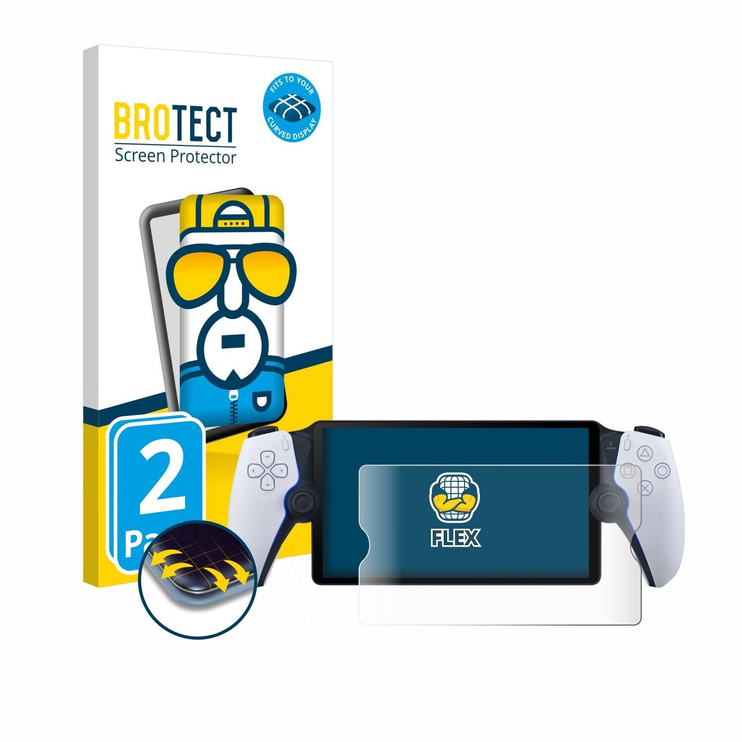 2x BROTECT Flex Full-Screen Folie für Sony Playstation