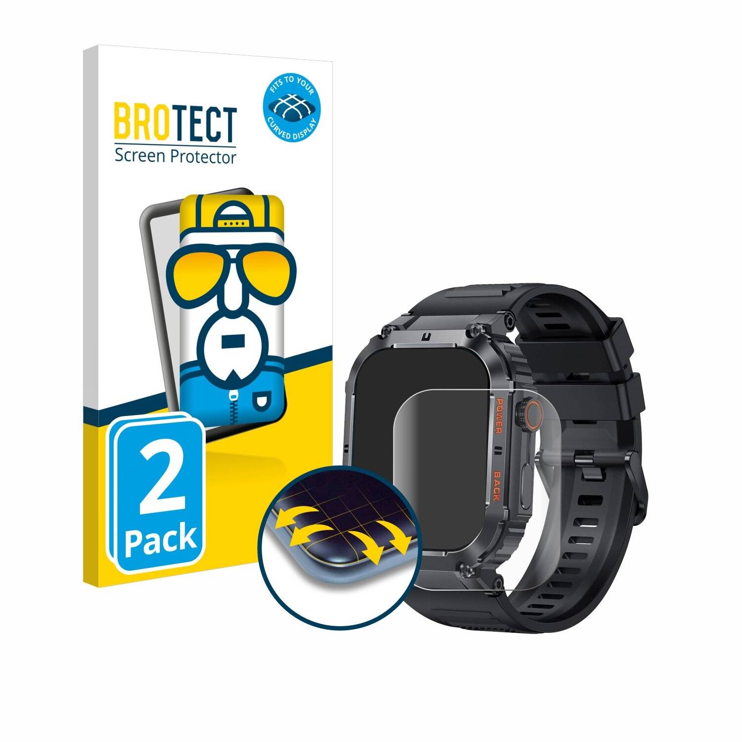 2x BROTECT Flex Full-Screen Folie für GaWear K57PRO