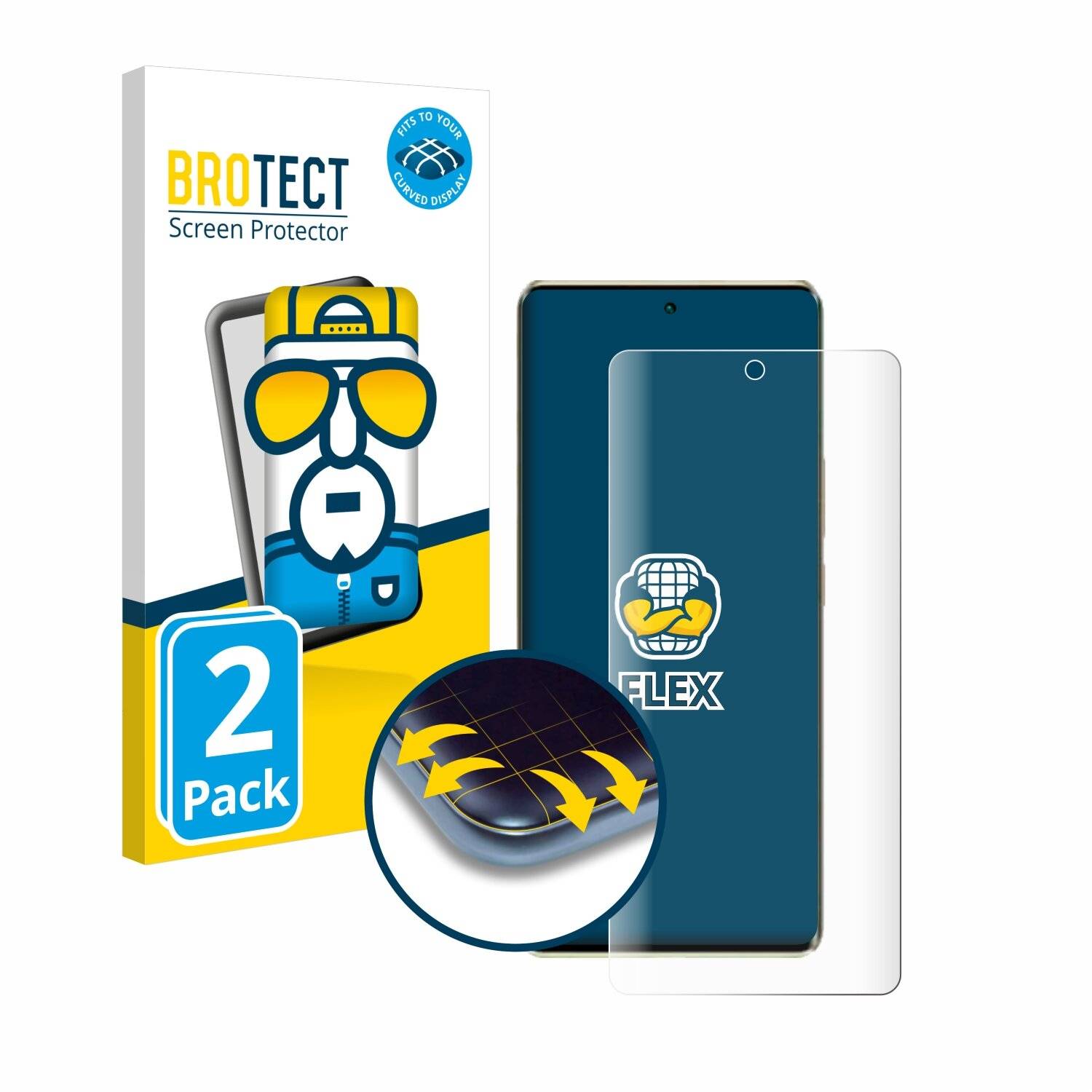 2x BROTECT Flex Full-Screen Folie für Infinix Zero 30