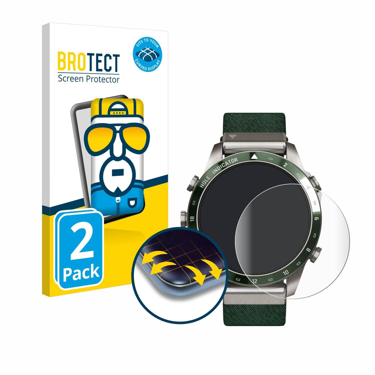 2x BROTECT Flex Full-Screen Folie für Garmin Marq Golfer Gen