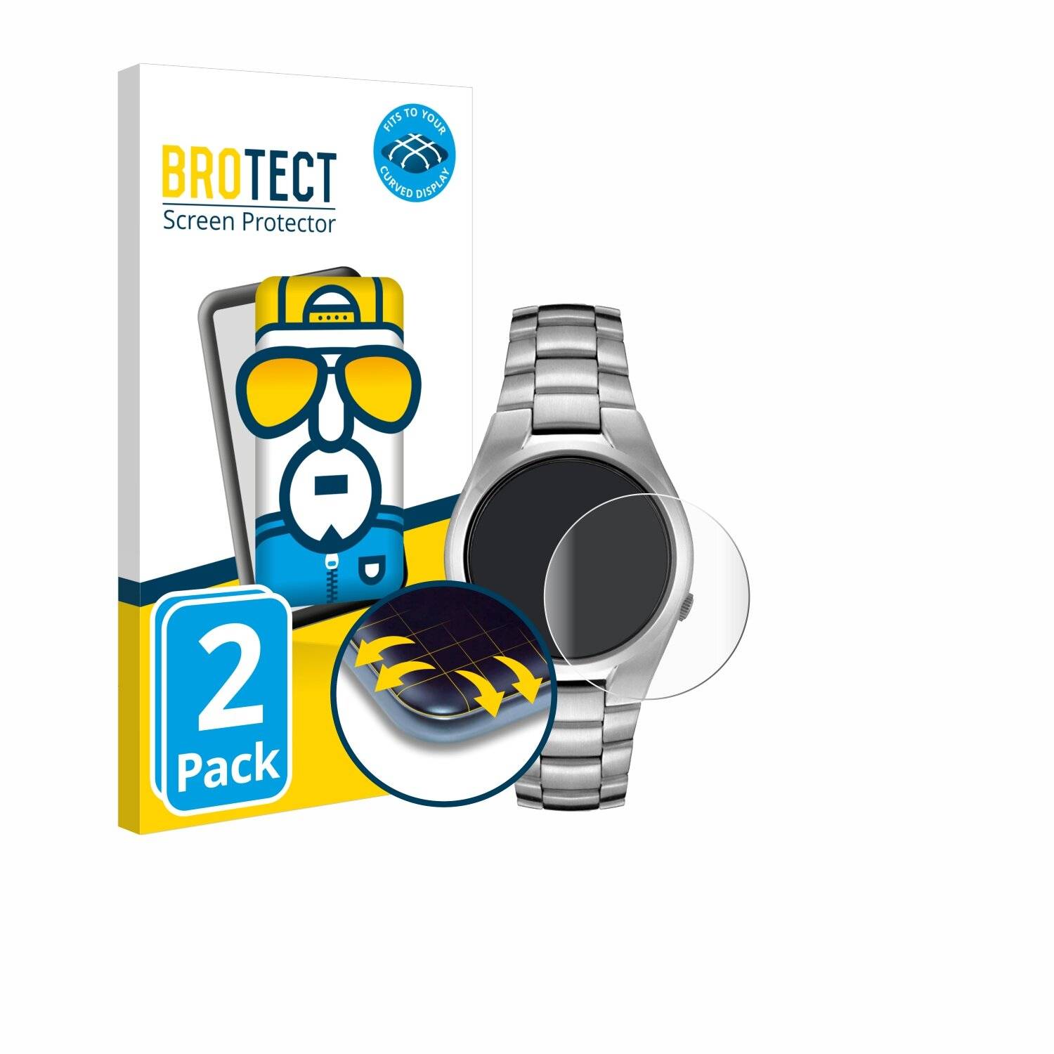 2x BROTECT Flex Full-Screen Folie für Seiko 5 Automatic
