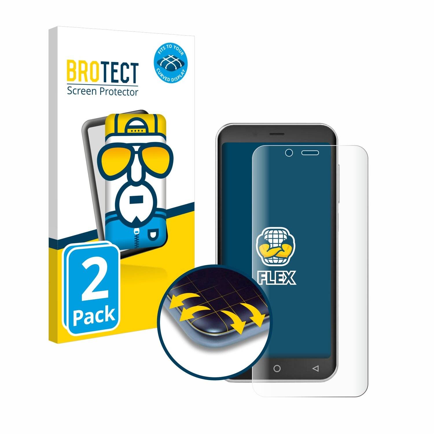 2x BROTECT Flex Full-Screen Folie für Emporia Smart 5