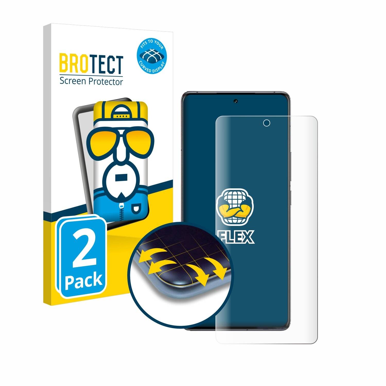 2x BROTECT Flex Full-Screen Folie für Vivo iQOO 12