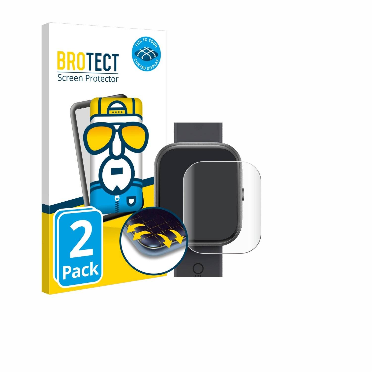 2x BROTECT Flex Full-Screen Folie für Nothing CMF Watch