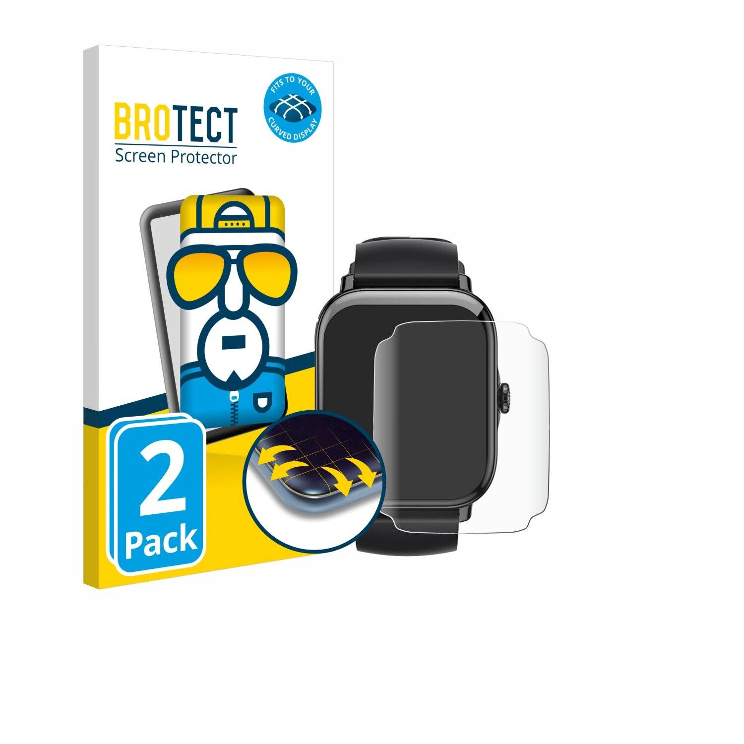 2x BROTECT Flex Full-Screen Folie für Llkboha P72