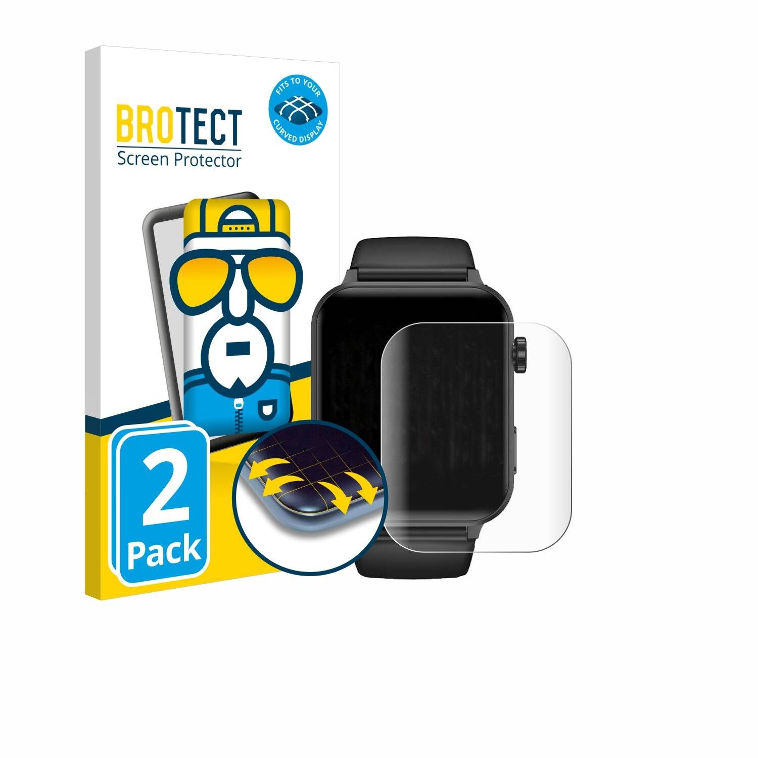 2x BROTECT Flex Full-Screen Folie für Blackview BV-R30