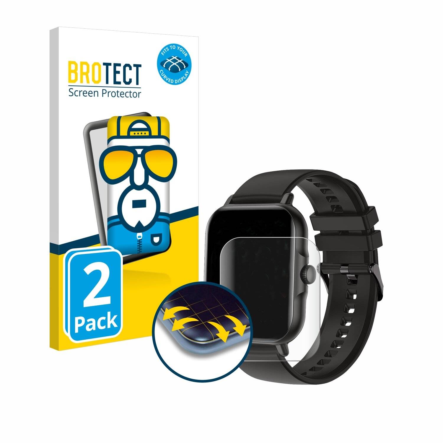 2x BROTECT Flex Full-Screen Folie für AcclaFit KM13