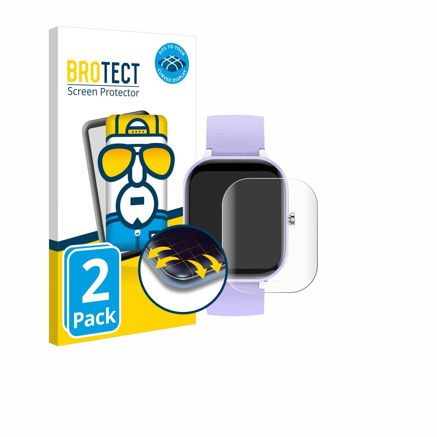 2x BROTECT Flex Full-Screen Folie für Hengto H39 Plus