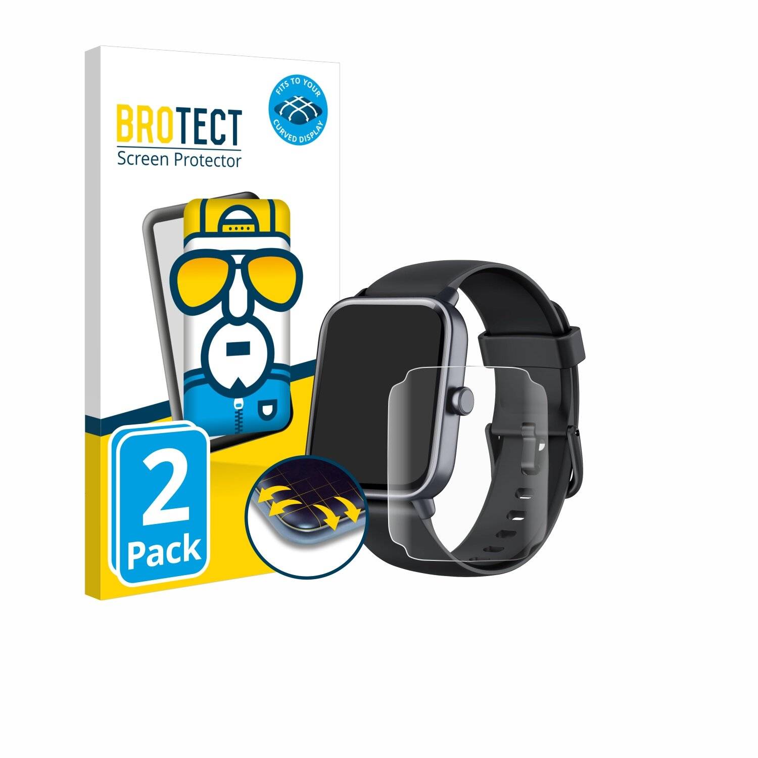2x BROTECT Flex Full-Screen Folie für Gydom BK19