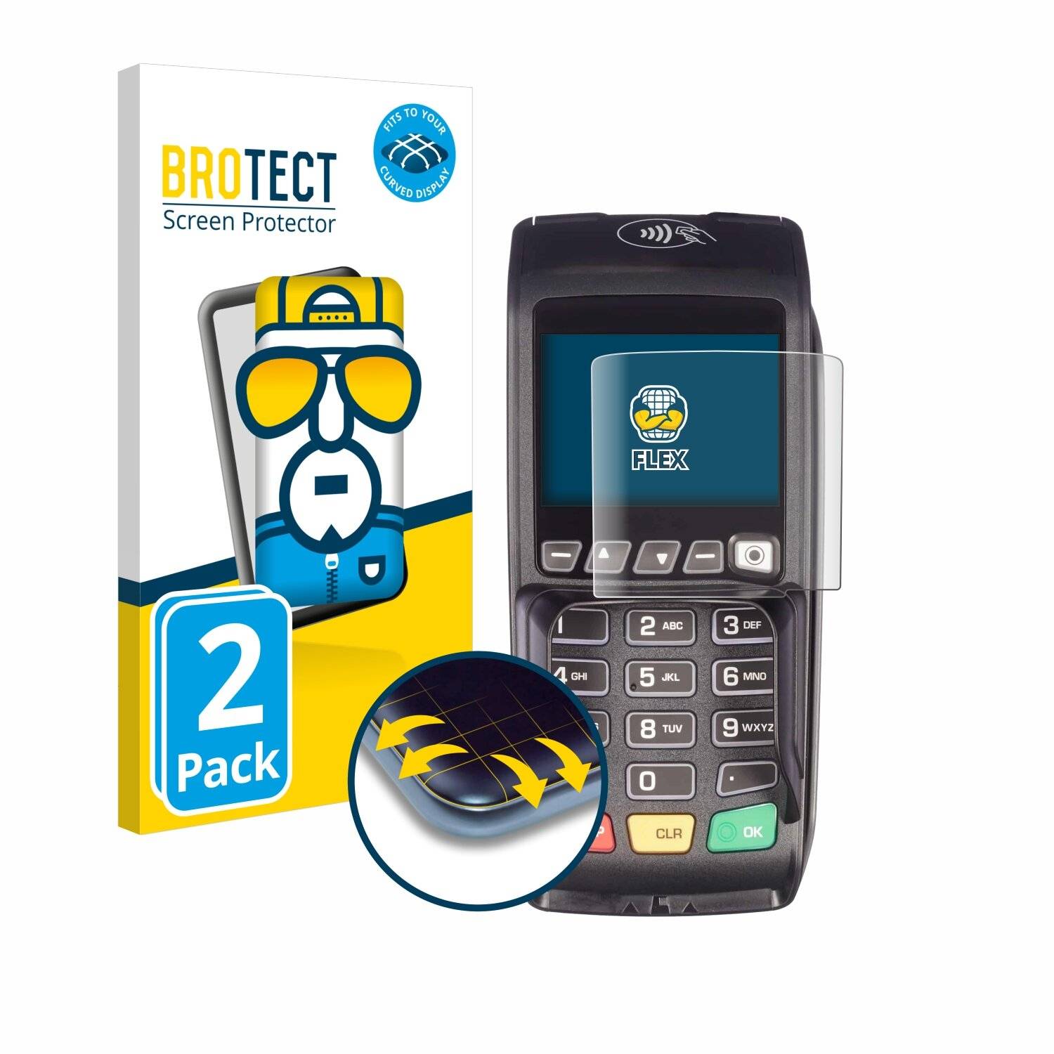 2x BROTECT Flex Full-Screen Folie für ingenico
