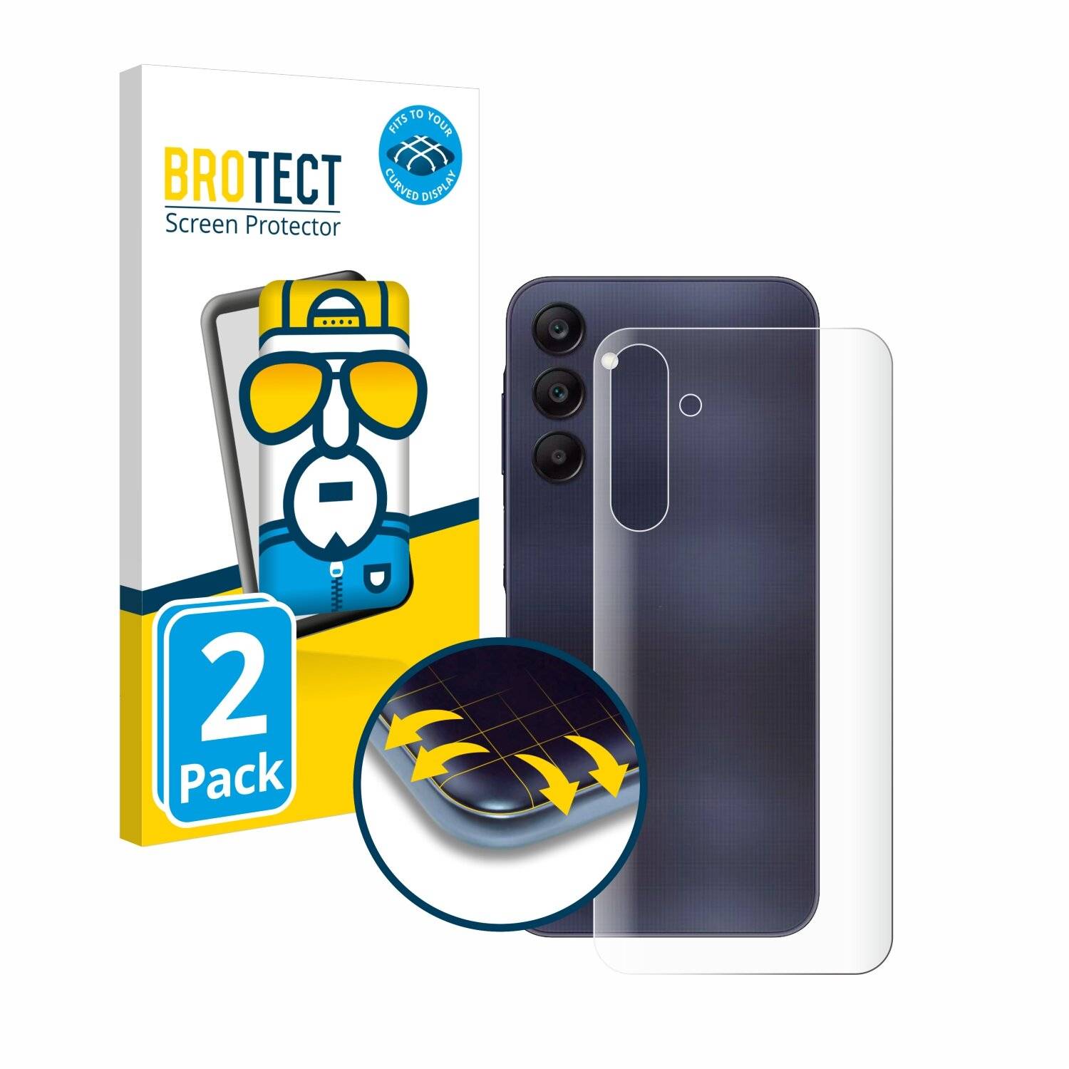 2x BROTECT Flex Full-Screen Folie für Samsung Galaxy A25 5G