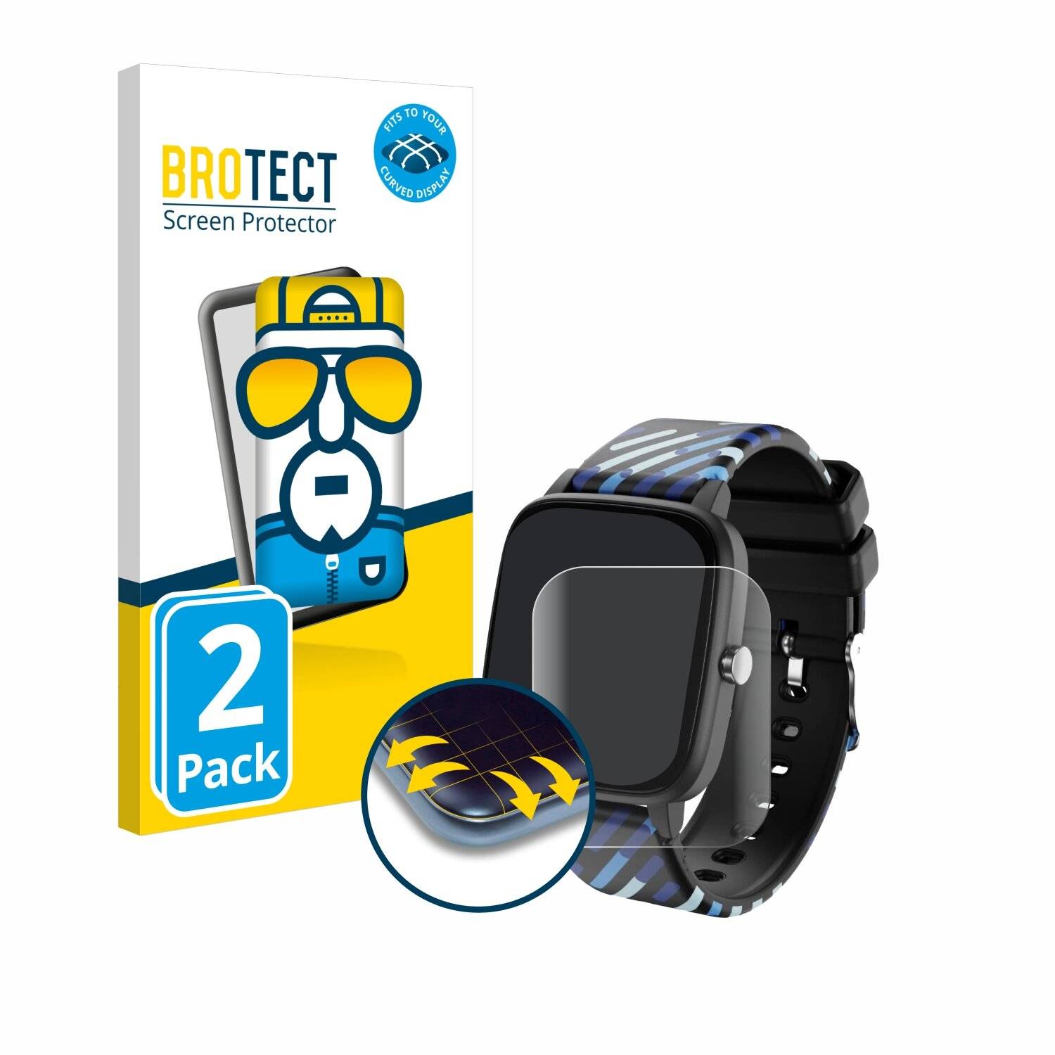 2x BROTECT Flex Full-Screen Folie für Lamax BCool