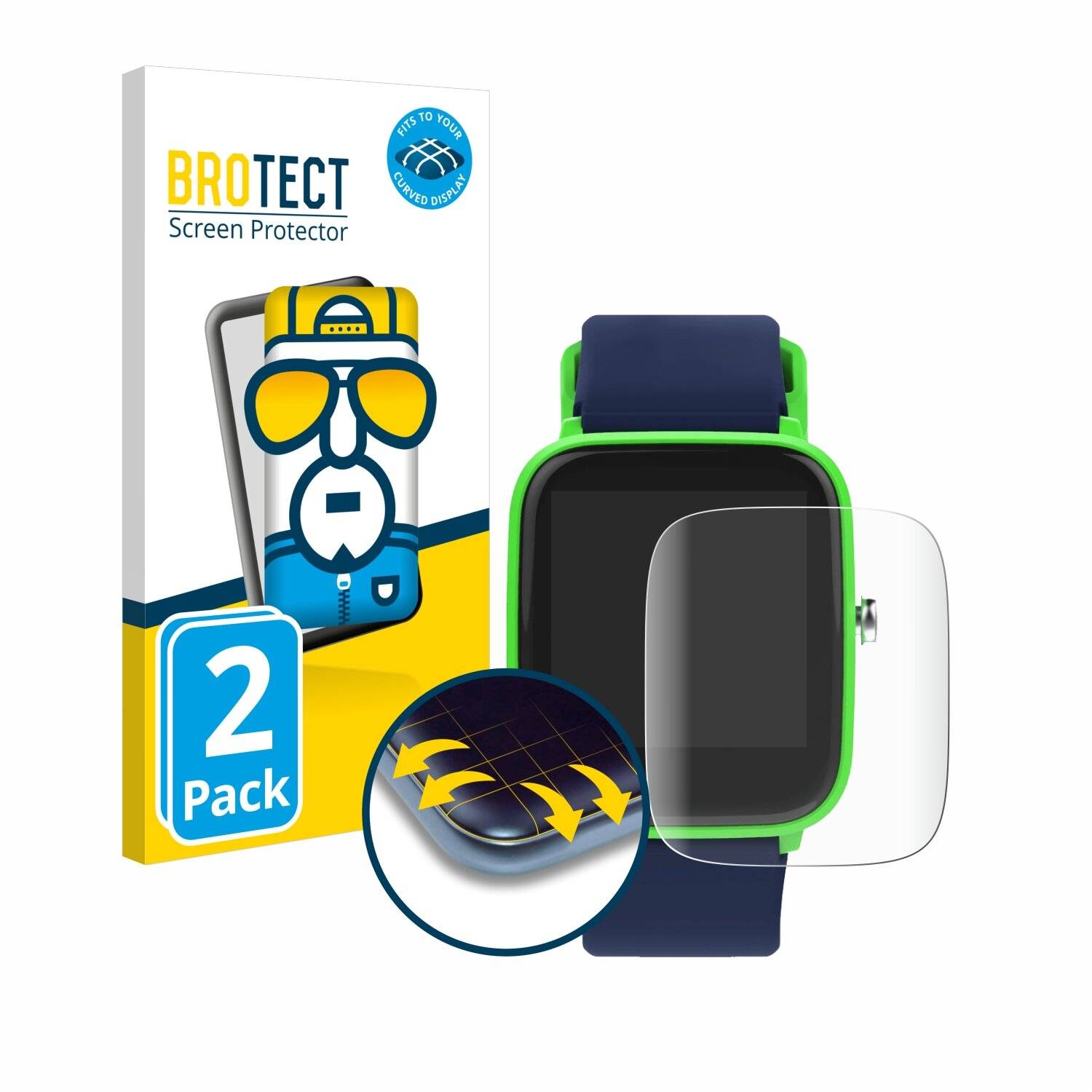 2x BROTECT Flex Full-Screen Folie für Ice-Watch ICE smart junior