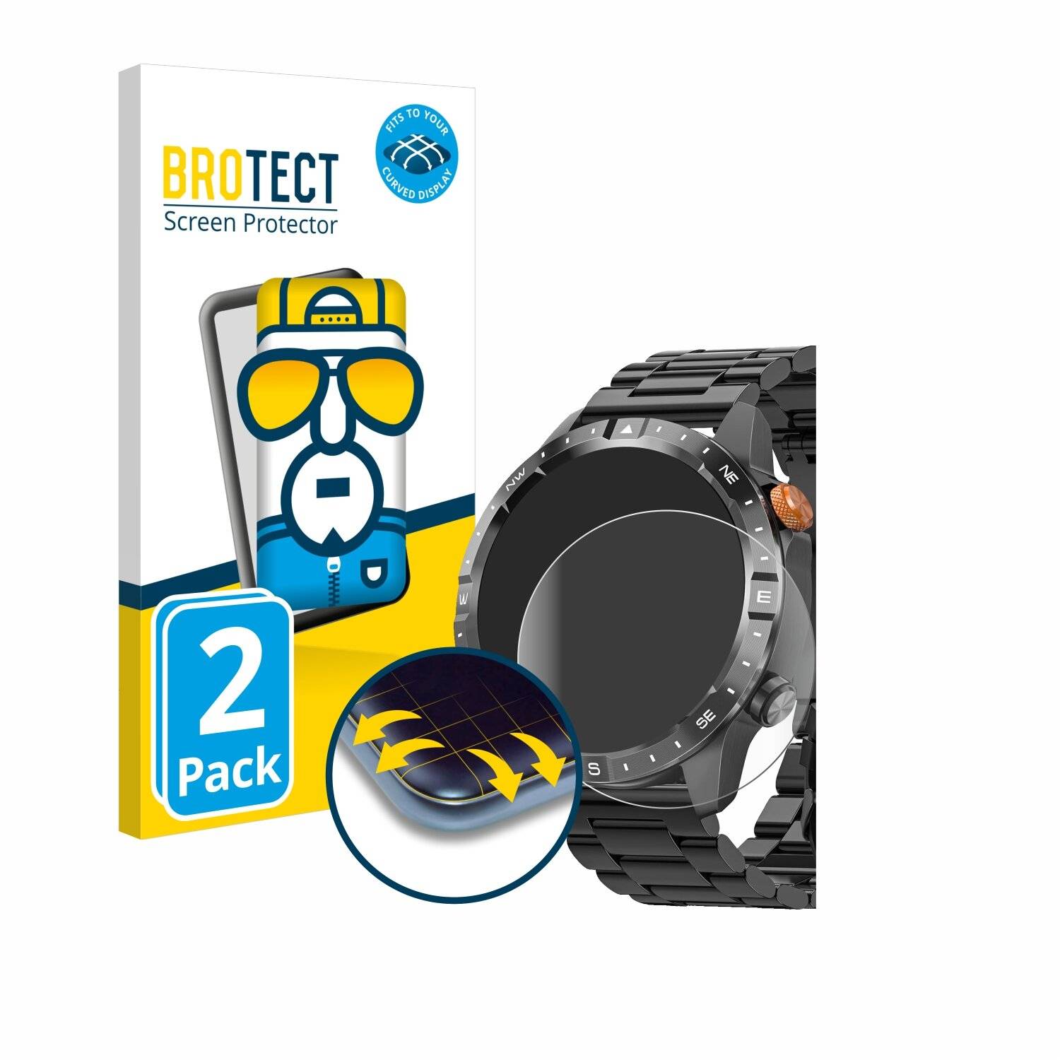 2x BROTECT Flex Full-Screen Folie für Swgota AK57