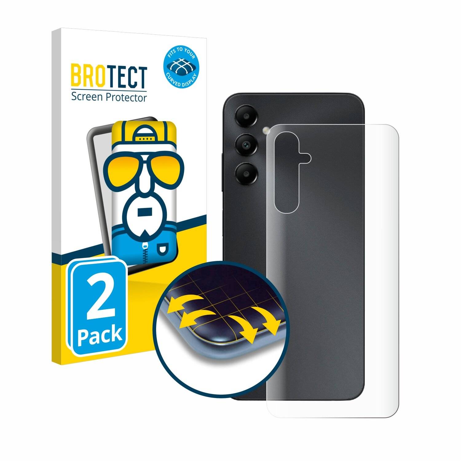 2x BROTECT Flex Full-Screen Folie für Samsung Galaxy A05s