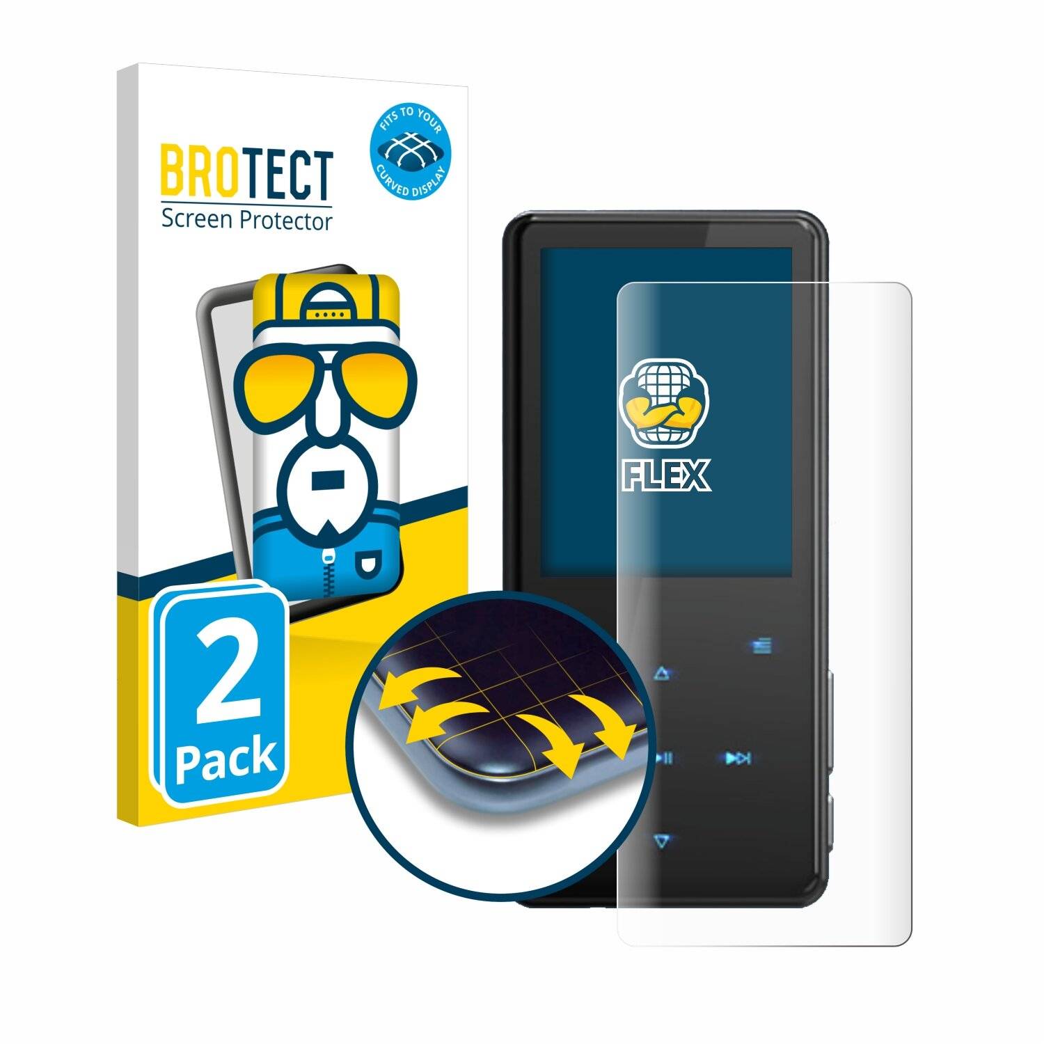 2x BROTECT Flex Full-Screen Folie für MUZXQII D16