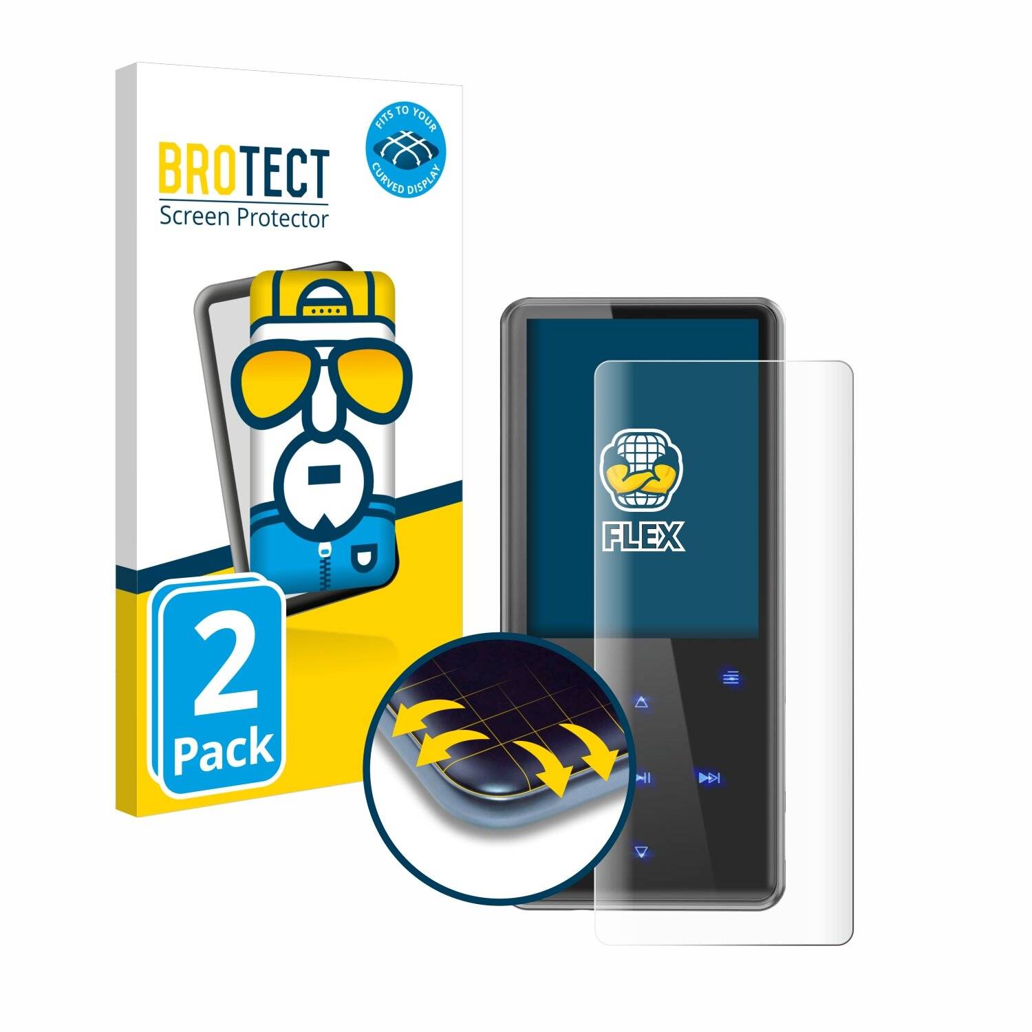 2x BROTECT Flex Full-Screen Folie für Pinhui