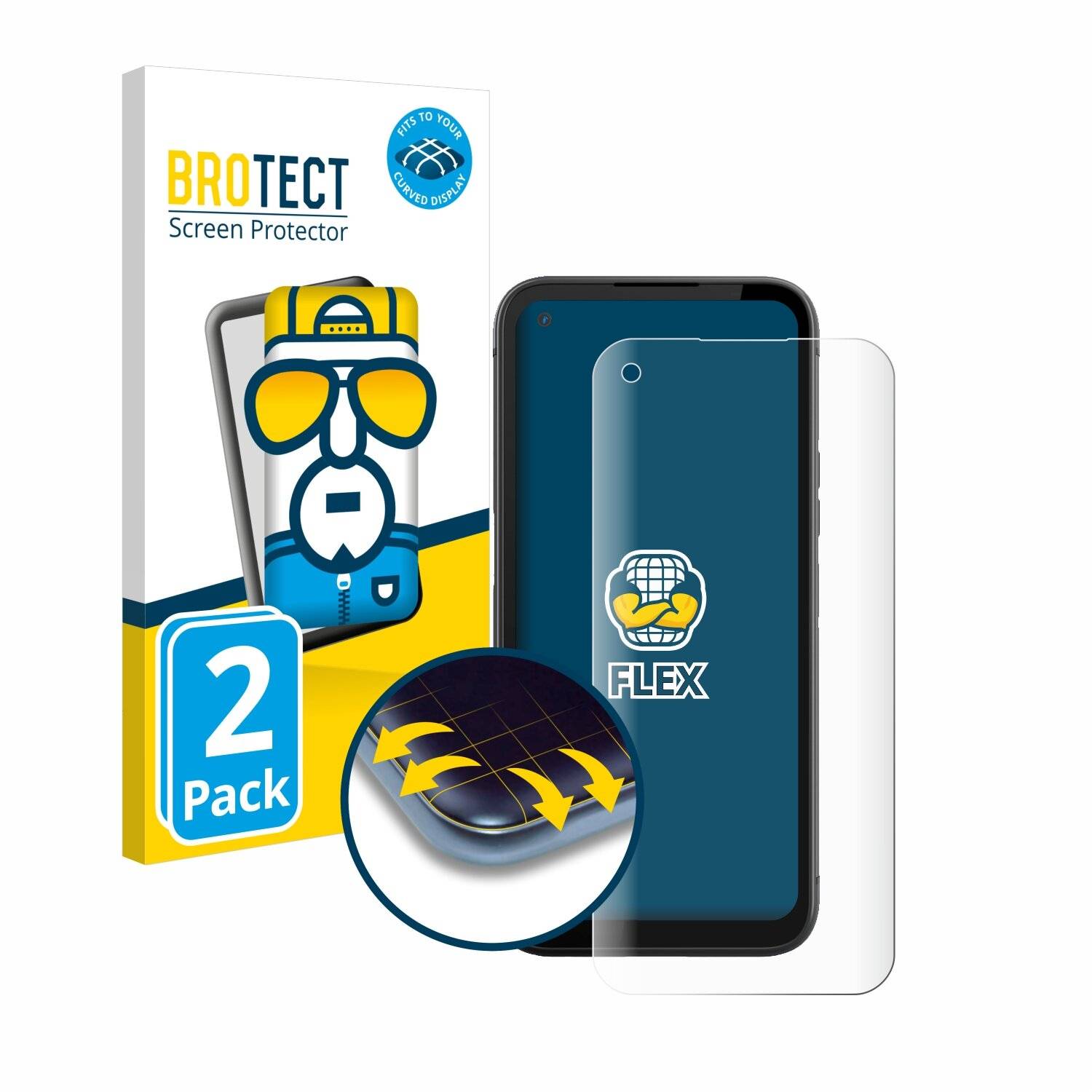 2x BROTECT Flex Full-Screen Folie für Gigaset GX6