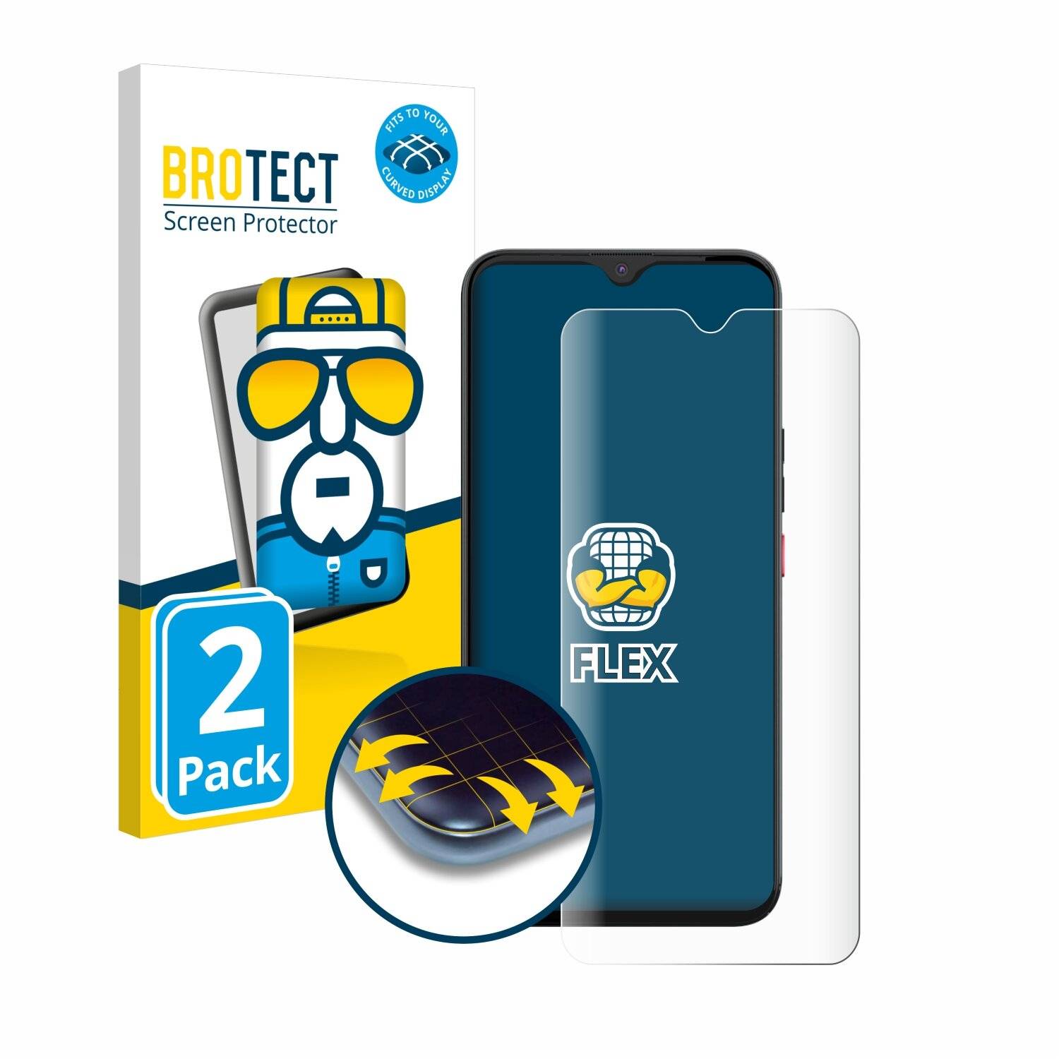 2x BROTECT Flex Full-Screen Folie für Gigaset GS5 PRO