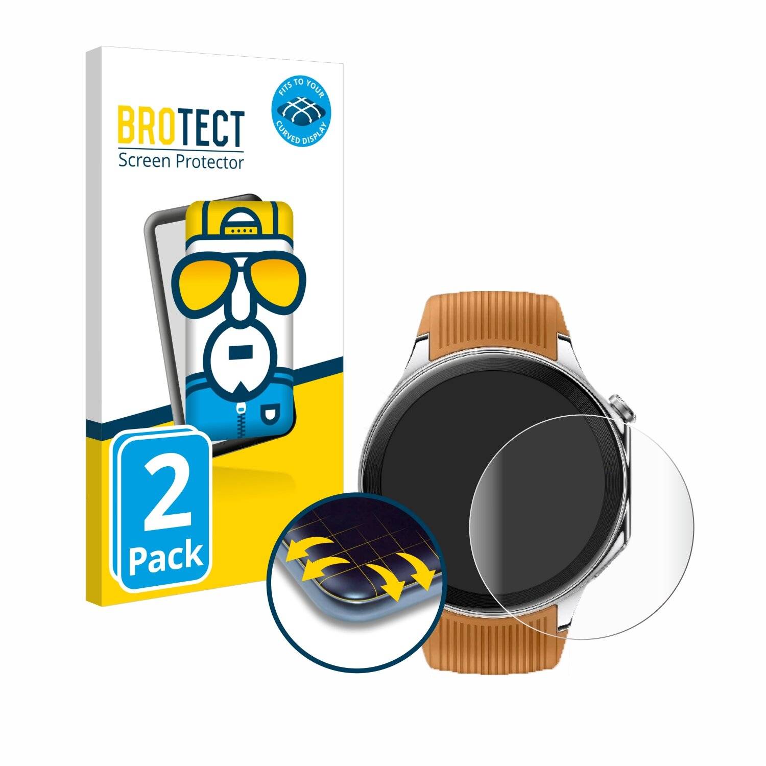 2x BROTECT Flex Full-Screen Folie für Oppo Watch