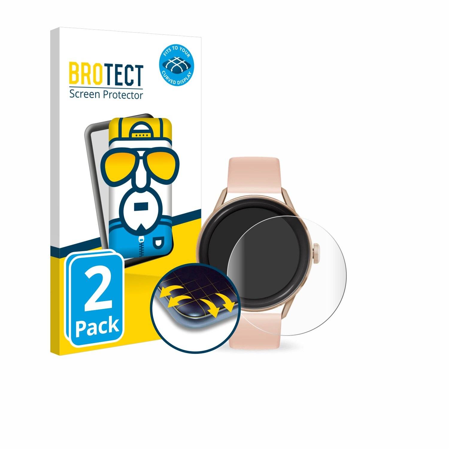 2x BROTECT Flex Full-Screen Folie für Ice-Watch ICE smart 2.0 1.2