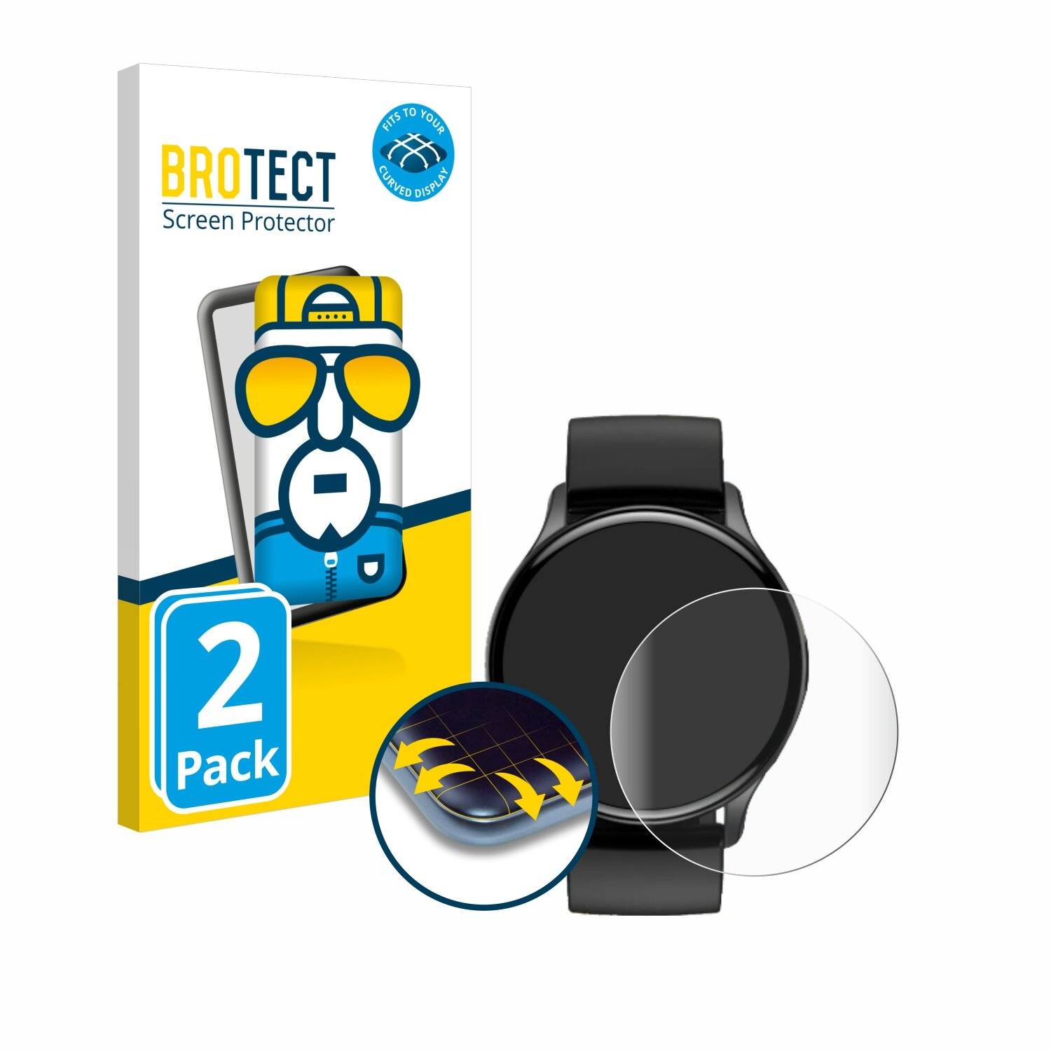 2x BROTECT Flex Full-Screen Folie für Sross Smartwatch