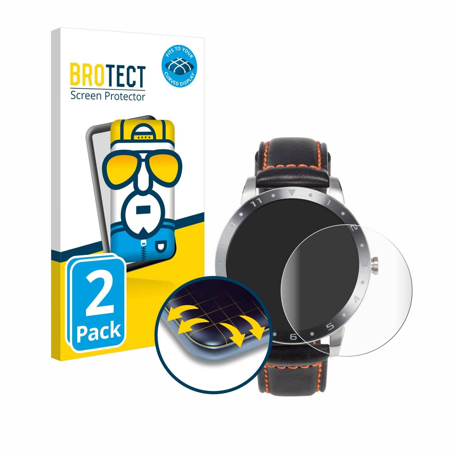 2x BROTECT Flex Full-Screen Folie für ASUS VivoWatch