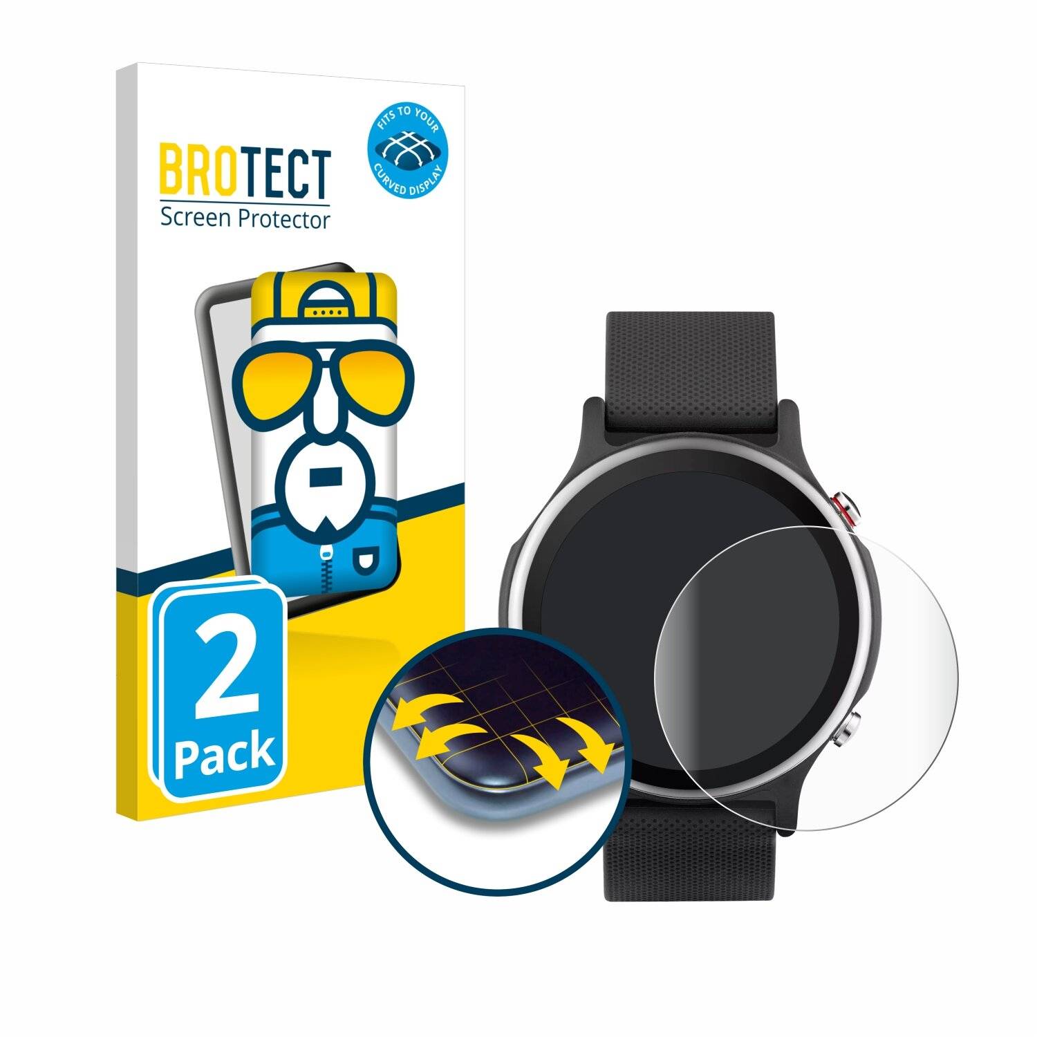 2x BROTECT Flex Full-Screen Folie für ASUS VivoWatch