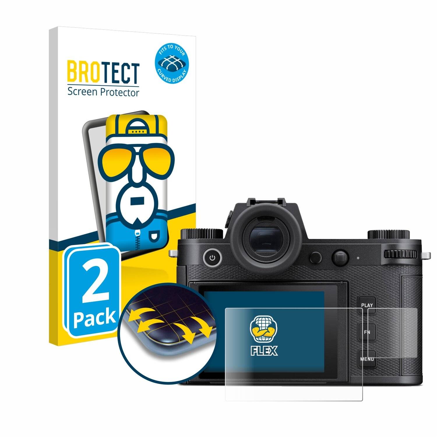 2x BROTECT Flex Full-Screen Folie für Leica SL3 (Display +