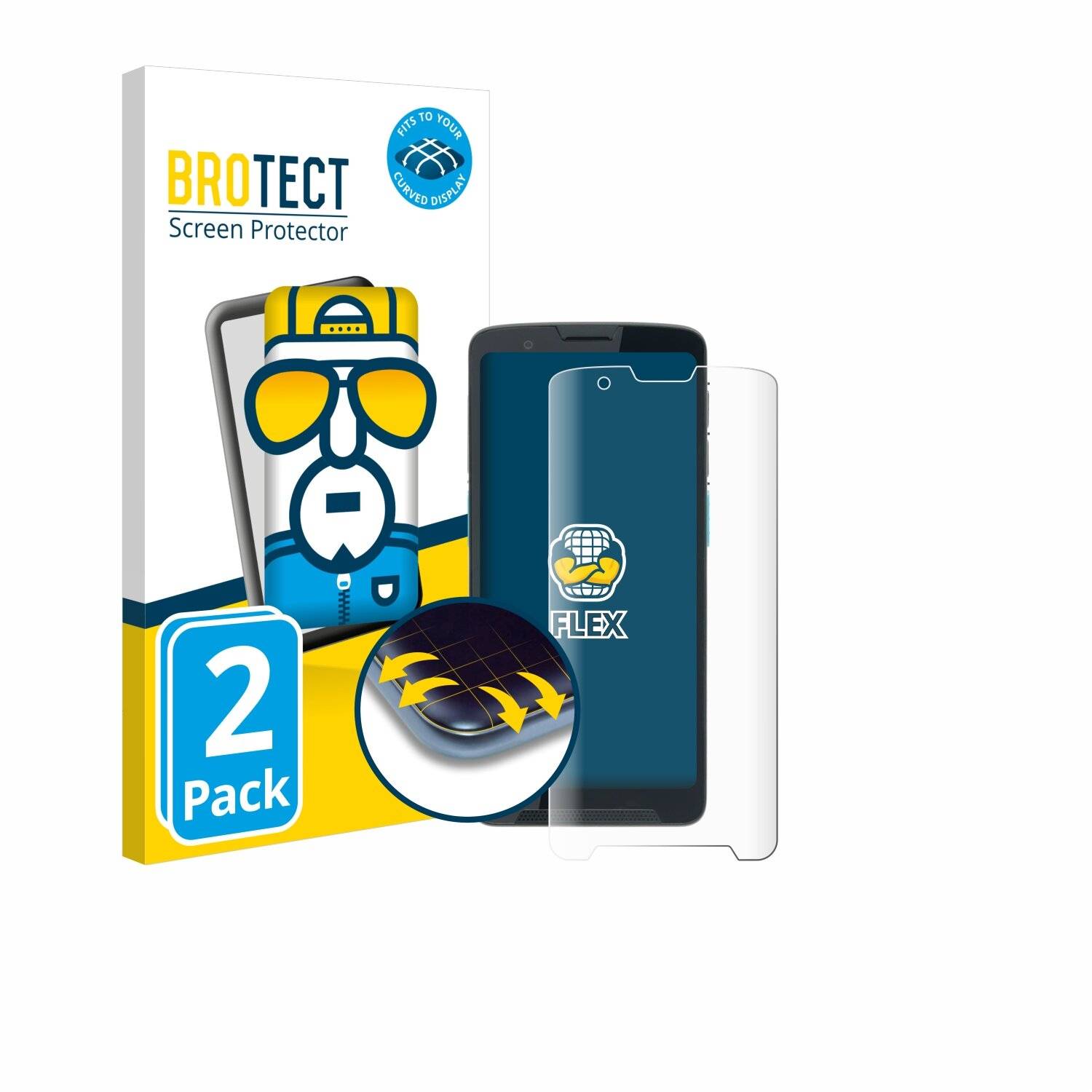 2x BROTECT Flex Full-Screen Folie für Unitech