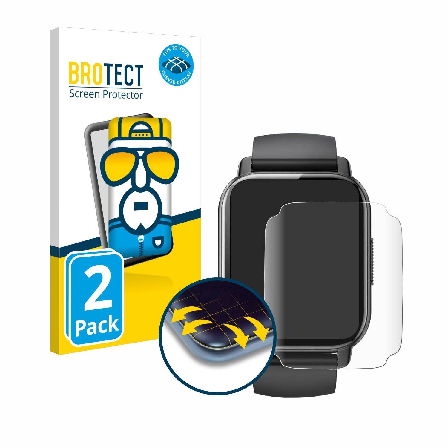 2x BROTECT Flex Full-Screen Folie für WeurGhy Y6-Pro